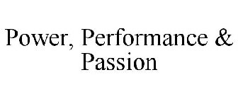 POWER, PERFORMANCE & PASSION