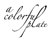 A COLORFUL PLATE
