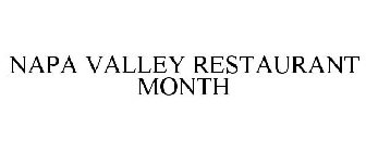 NAPA VALLEY RESTAURANT MONTH