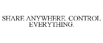 SHARE ANYWHERE. CONTROL EVERYTHING.