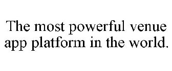 THE MOST POWERFUL VENUE APP PLATFORM IN THE WORLD.