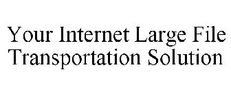 YOUR INTERNET LARGE FILE TRANSPORTATION SOLUTION