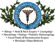 THE · AMERICAN · BOARD · OF · OTOLARYNGOLOGY · ALLERGY · HEAD & NECK SURGERY · LARYNGOLOGY · NEUROTOLOGY · OTOLOGY · PEDIATRIC OTOLARYNGOLOGY · FACIAL PLASTIC & RECONSTRUCTIVE SURGERY · RH