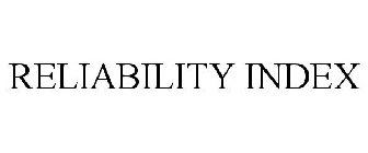 RELIABILITY INDEX