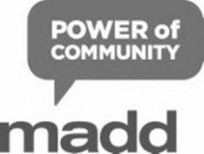 MADD POWER OF COMMUNITY