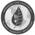 MINIMIZE THE FOOTPRINT PLANET FRIENDLY SOLUTIONS