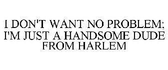 I DON'T WANT NO PROBLEM; I'M JUST A HANDSOME DUDE FROM HARLEM