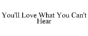 YOU'LL LOVE WHAT YOU CAN'T HEAR