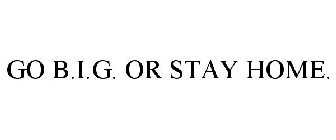 GO B.I.G. OR STAY HOME.