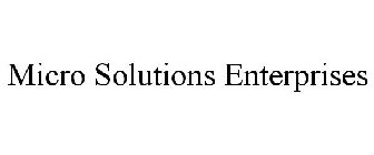 MICRO SOLUTIONS ENTERPRISES