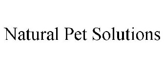 NATURAL PET SOLUTIONS