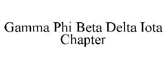 GAMMA PHI BETA DELTA IOTA CHAPTER