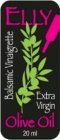 ELLY OLIVE OIL, EXTRA VIRGIN, 20ML, BALSAMIC VINAIGRETTE