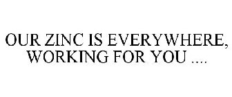 OUR ZINC IS EVERYWHERE, WORKING FOR YOU ....