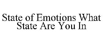 STATE OF EMOTIONS WHAT STATE ARE YOU IN