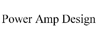 POWER AMP DESIGN