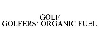 GOLF GOLFERS' ORGANIC FUEL