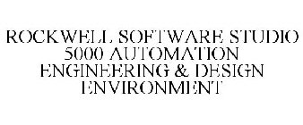 ROCKWELL SOFTWARE STUDIO 5000 AUTOMATION ENGINEERING & DESIGN ENVIRONMENT