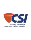 CSI BUILDING KNOWLEDGE IMPROVING PROJECT DELIVERYDELIVERY