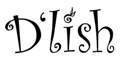 D'LISH WITH D APOSTROPHE , SWIRL AND LEAVES ON THE TOP OF 