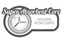 SUPER ABSORBENT CORE ABSORBS IN SECONDS