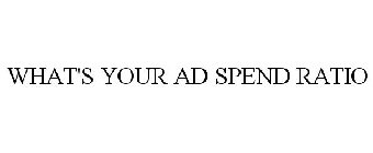 WHAT'S YOUR AD SPEND RATIO