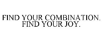 FIND YOUR COMBINATION. FIND YOUR JOY.