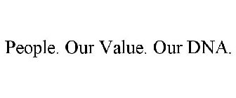 PEOPLE. OUR VALUE. OUR DNA.