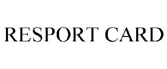 RESPORT CARD