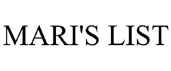 MARI'S LIST