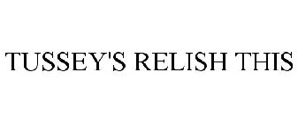 TUSSEY'S RELISH THIS