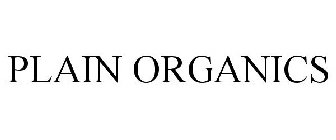 PLAIN ORGANICS