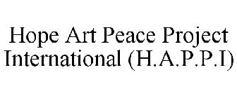 HOPE ART PEACE PROJECT INTERNATIONAL (H.A.P.P.I)