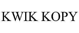 KWIK KOPY