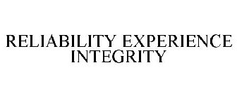 RELIABILITY EXPERIENCE INTEGRITY