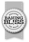 RECIPES BAKING BLISS ON BACK