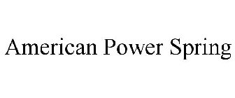 AMERICAN POWER SPRING