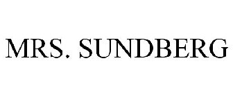 MRS. SUNDBERG'S