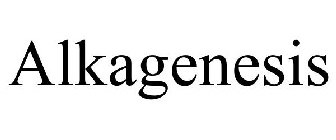 ALKAGENESIS