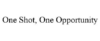 ONE SHOT, ONE OPPORTUNITY