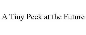 A TINY PEEK AT THE FUTURE