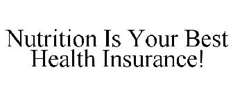 NUTRITION IS YOUR BEST HEALTH INSURANCE!