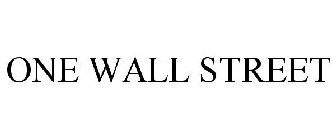 ONE WALL STREET