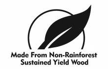 MADE FROM NON-RAINFOREST SUSTAINED YIELD WOODWOOD