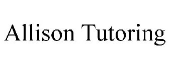 ALLISON TUTORING