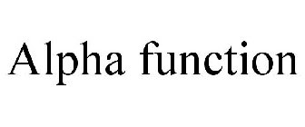 ALPHA FUNCTION