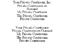 YOUR PRIVATE COURTROOM, INC. PRIVATE COURTROOMS ON DEMAND MY PRIVATE COURTROOM THE PRIVATE COURTROOM PRIVATE COURTROOM YOUR PRIVATE COURTROOMS PRIVATE COURTROOM ON DEMAND MY PRIVATE COURTROOMS THE PRI