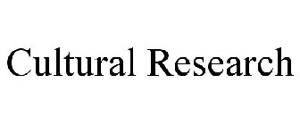 CULTURAL RESEARCH