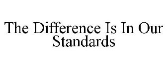 THE DIFFERENCE IS IN OUR STANDARDS