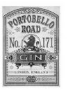 PORTOBELLO ROAD NO. 171 LONDON DRY GIN DISTILLED AND BOTTLED IN LONDON, ENGLAND